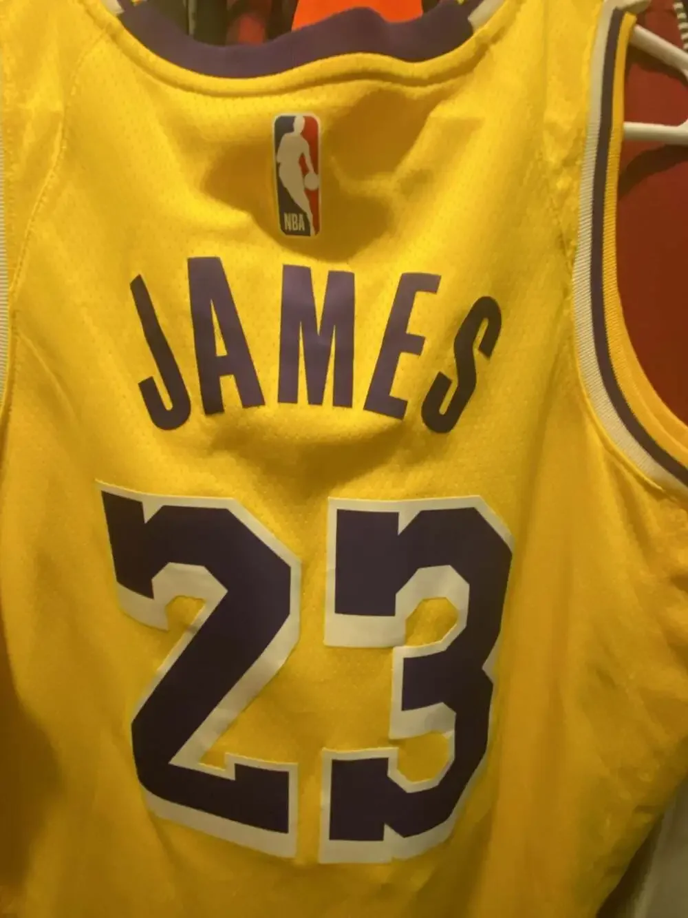 Nike Los Angeles Lakers LeBron James #23 Swingman Jersey
